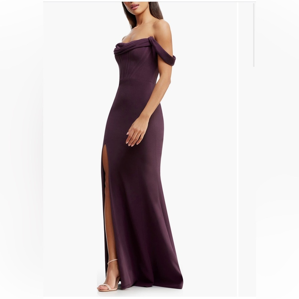 Dress the Population Plum Evening Gown